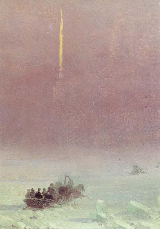 St.Petersburg,Crossing the Neva, Ivan Aivazovski